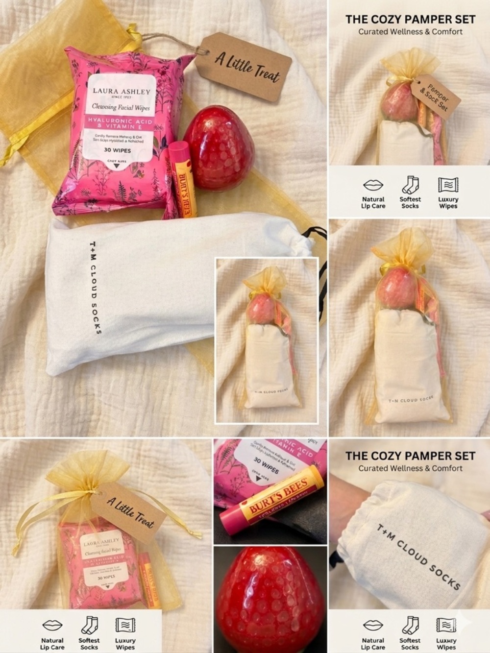 🎁Cozy Pamper Set (4 items in gold gift bag)
